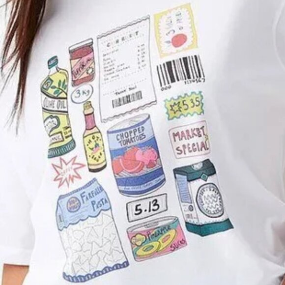Grocery Shopping List Local Market Ingredients Receipt Tee - Picture 3 of 3